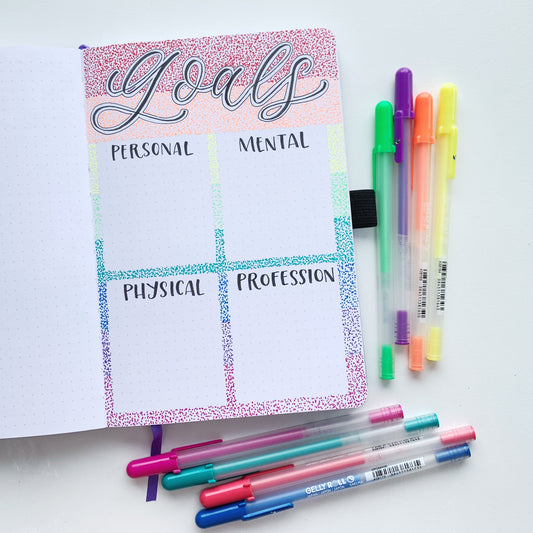 Goal Setting Bullet Journal Layout