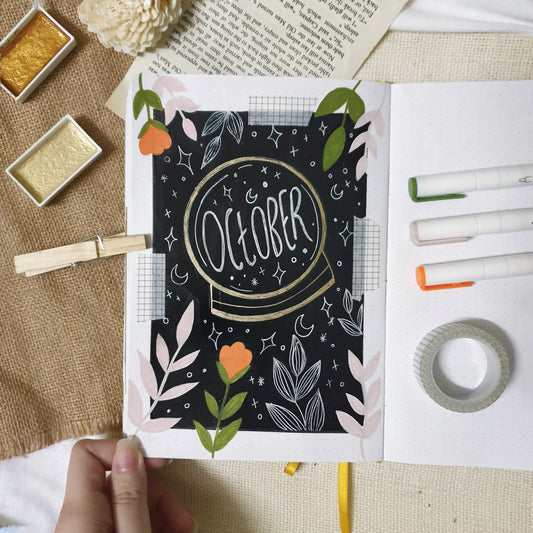 Bullet Journal Idea: Halloween Theme + Free Printable Sticker Sheet!