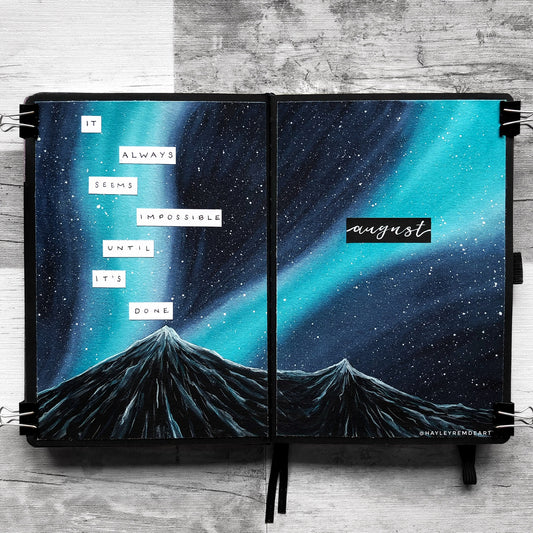 Take Your Blackout Bullet Journal To The Next Level With Watercolour And Acrylographs!