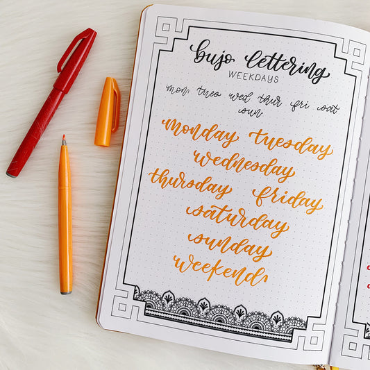 Hand Lettering Tutorial For Weeklies In Your Bullet Journal