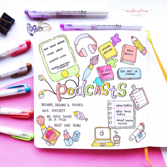 How To Keep Track Of Your Favorite Podcasts In Your Bullet Journal