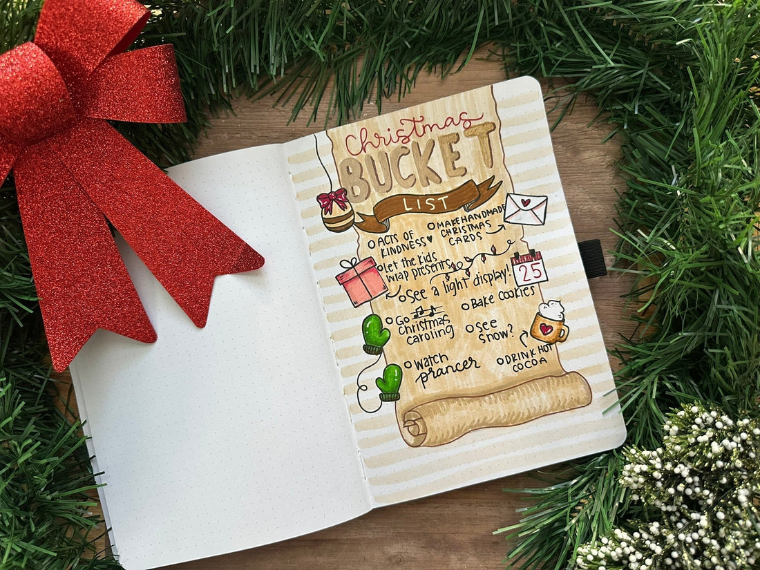 Creating a Themed Holiday Bucket List for your Bullet Journal