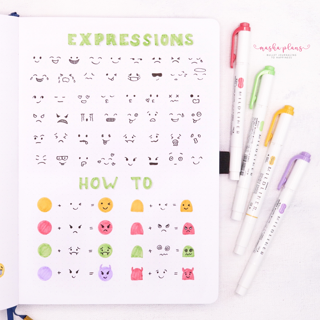 masha plans, archer and olive, emoji, how to doodle, tutorial