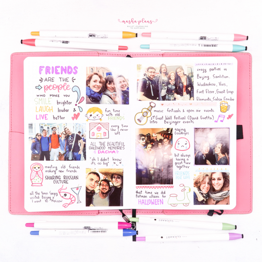 archer and olive, memory keeping, friendship page, bullet journal page, masha plans