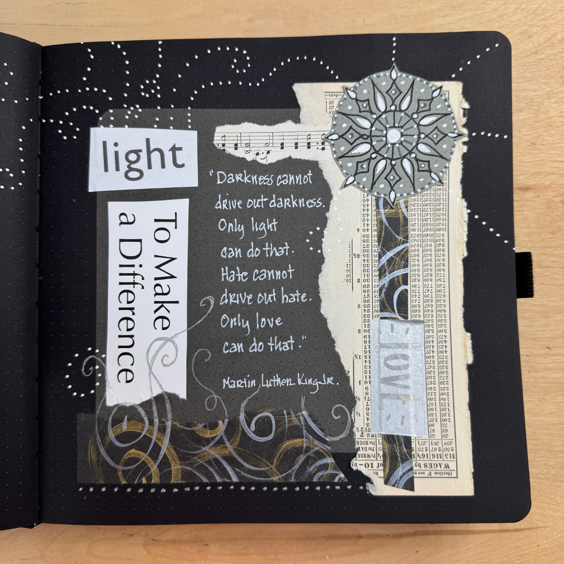 Tips for Collaging in Your Notebook in Greyscale