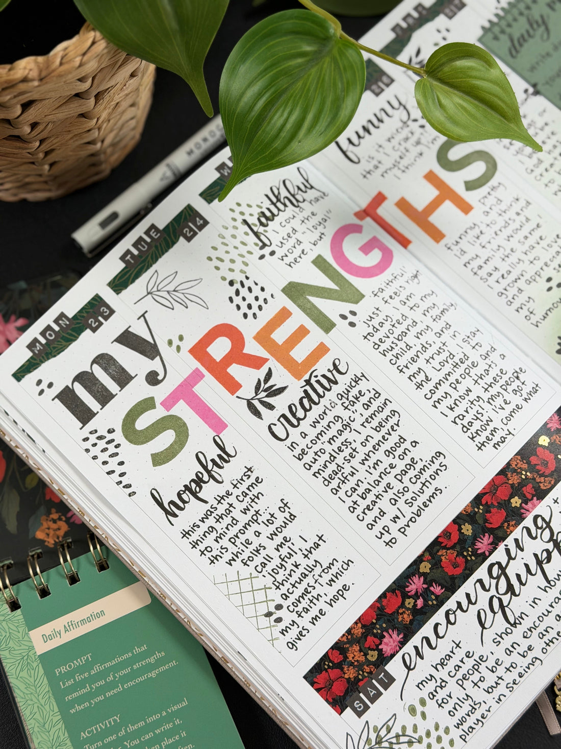 Self-Care Box In Action: Weekly Guided Journaling Spread in a Planner