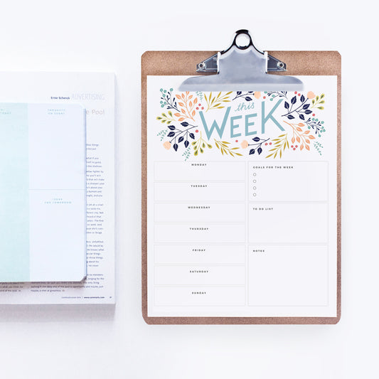 Freebie Friday - Portrait Weekly Planner