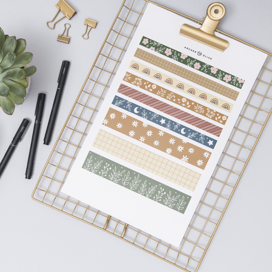 How To Use Washi Tapes In Your Bullet Journal + Free Printable Washi