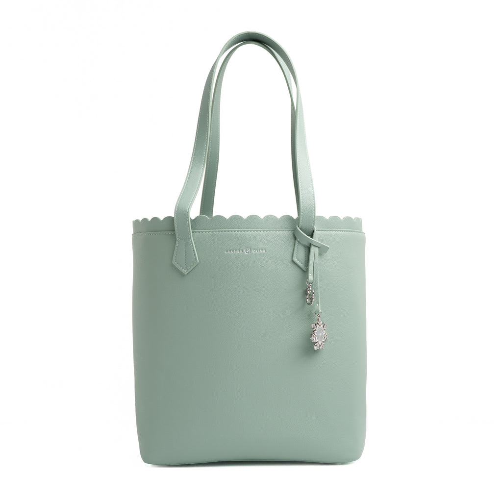 Large Tote with Snowflake Charm - Archer and Olive