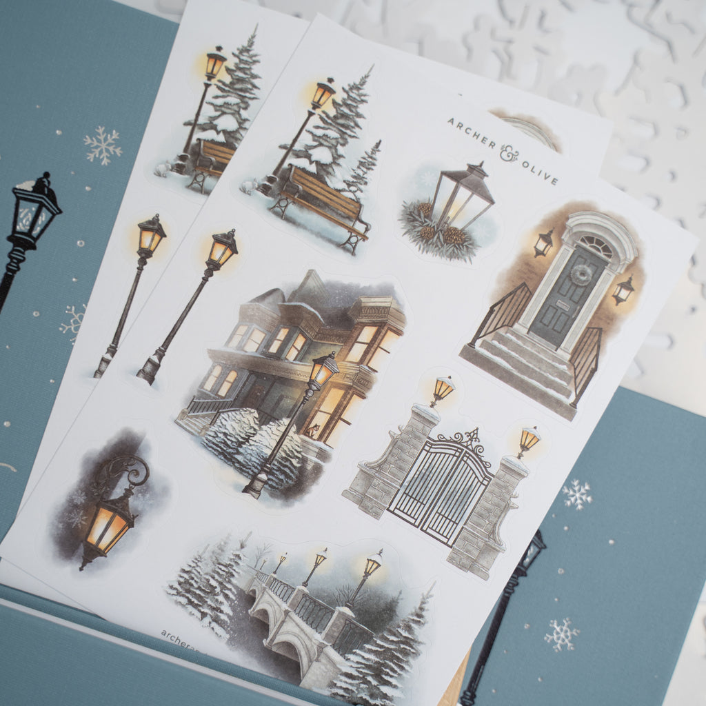 Lamp Post Sticker Set - Archer and Olive