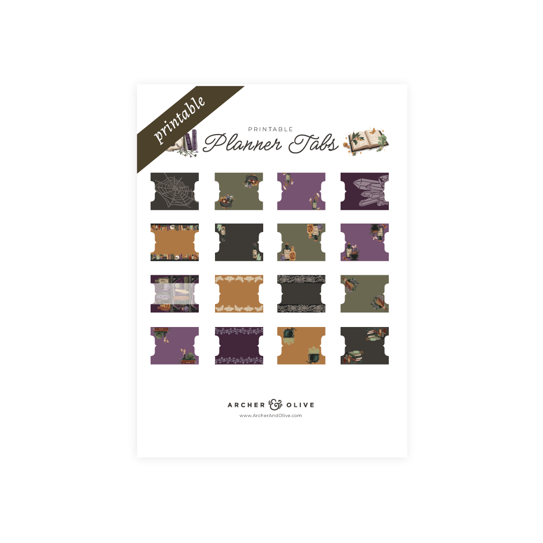 Digital printable tabs