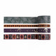 4-roll Halloween washi tape set with ghosts, black cats & bats