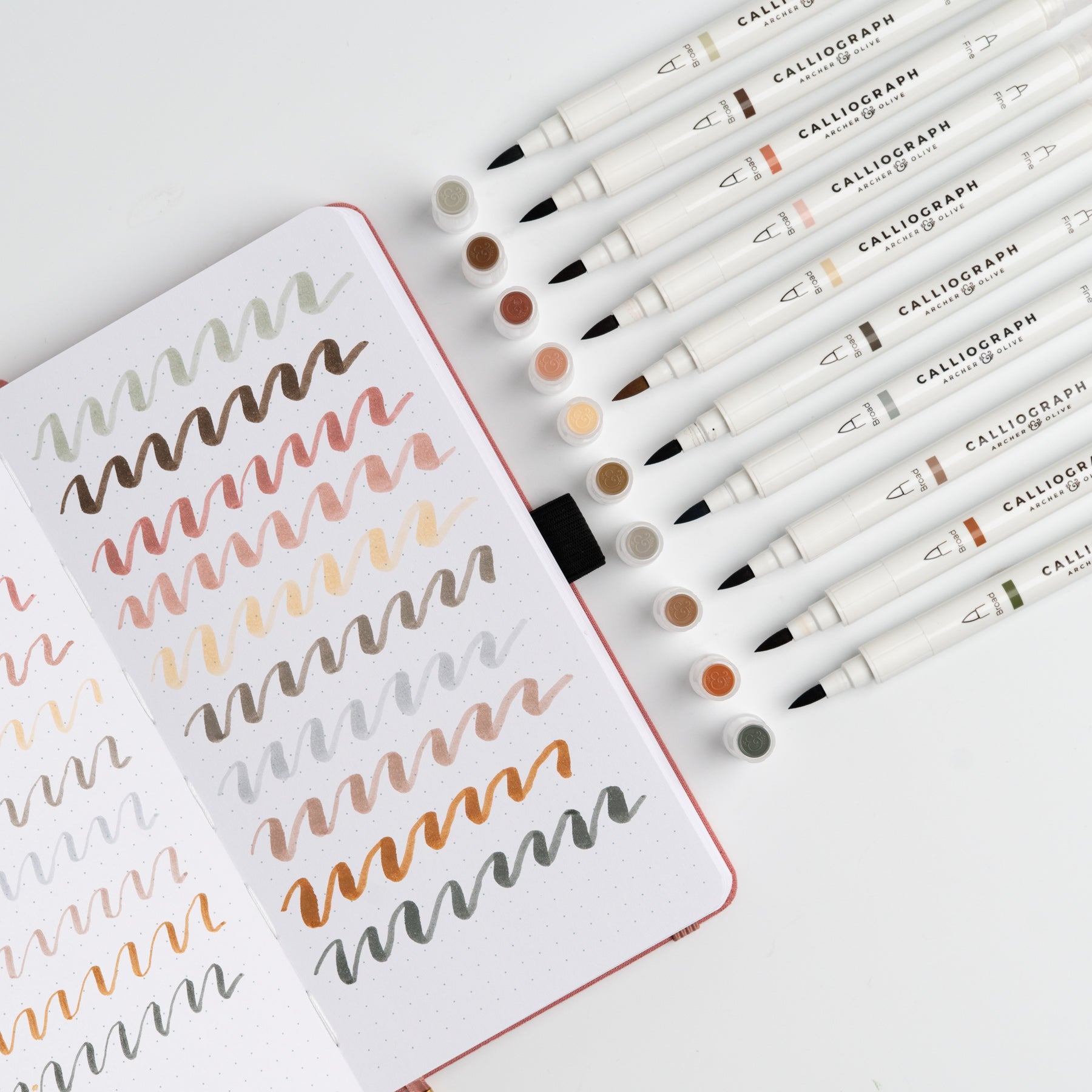 Quiet Corners Calliograph Pens |  Set of 10