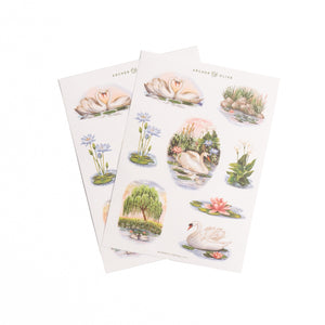 Swan Pond Sticker Set - Archer and Olive