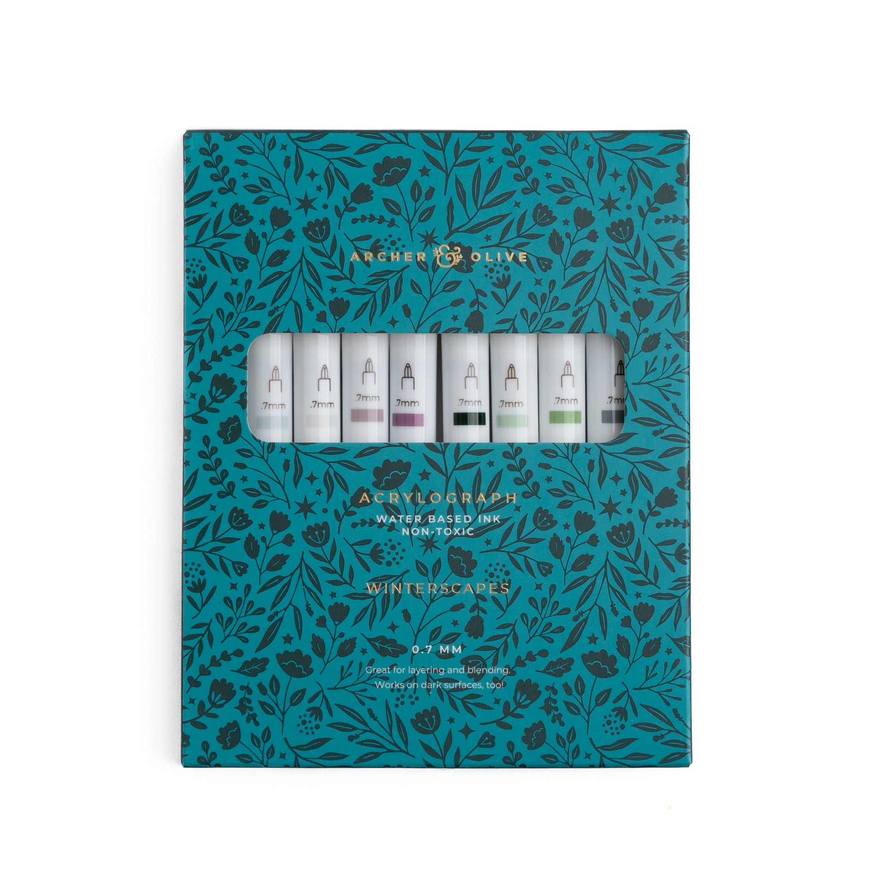 Winterscapes Acrylographs (Set of 10) - Archer and Olive