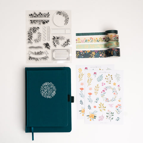 B6 Signature Floral: Dot Grid Notebook