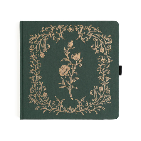 8x8 Antique Floral: Dot Grid Notebook - Archer and Olive