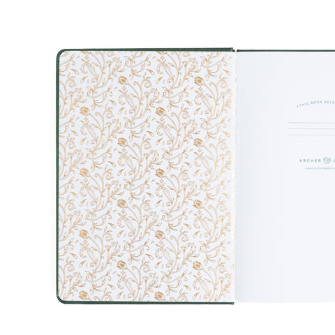 B6 Antique Floral: Dot Grid Notebook - Archer and Olive
