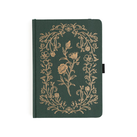 B5 Antique Floral: Dot Grid Notebook