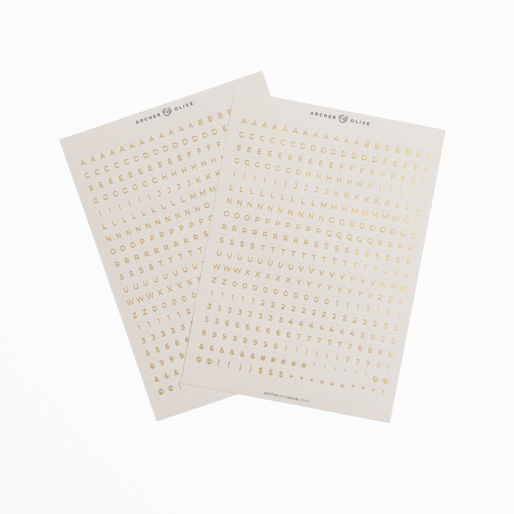 Soft Nature Alpha Sticker Set - Archer and Olive