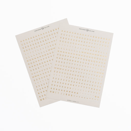 Soft Nature Alpha Sticker Set - Archer and Olive