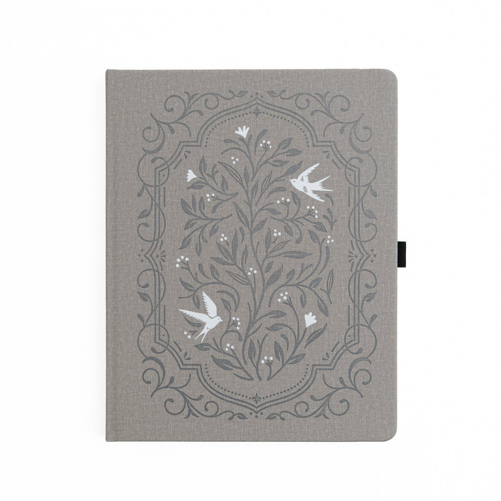 Songbird in Warm Gray Dot Grid Notebook - Archer and Olive