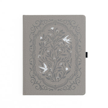 Songbird in Warm Gray Dot Grid Notebook - Archer and Olive