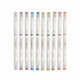 Set of Calligraphic markers with colored caps on a white background
