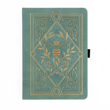 Keeper of the Bees in Soft Teal: Notebook - Archer and Olive