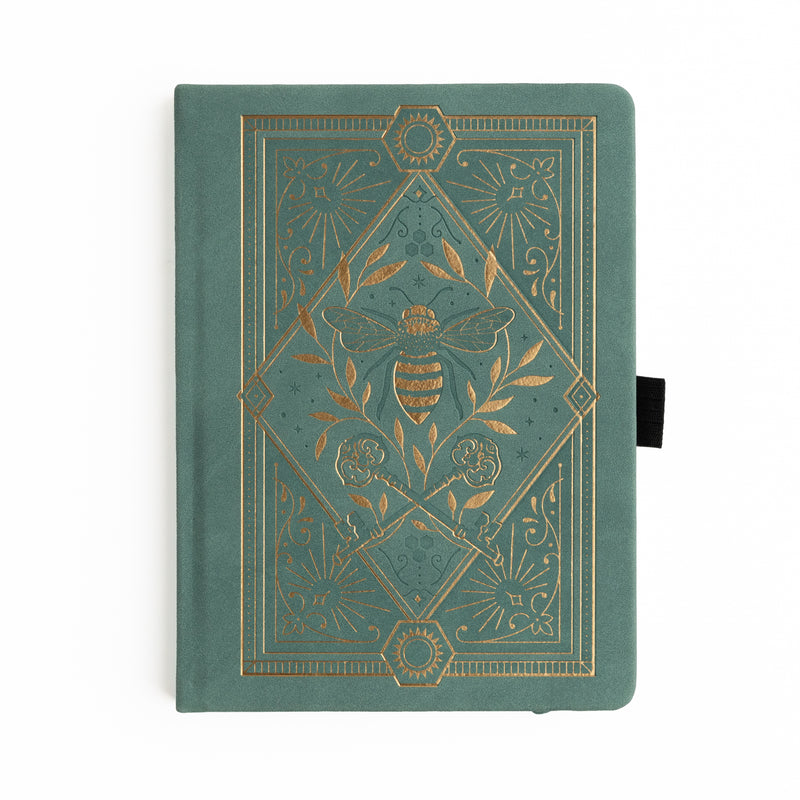 Keeper of the Bees in Soft Teal: Notebook - Archer and Olive
