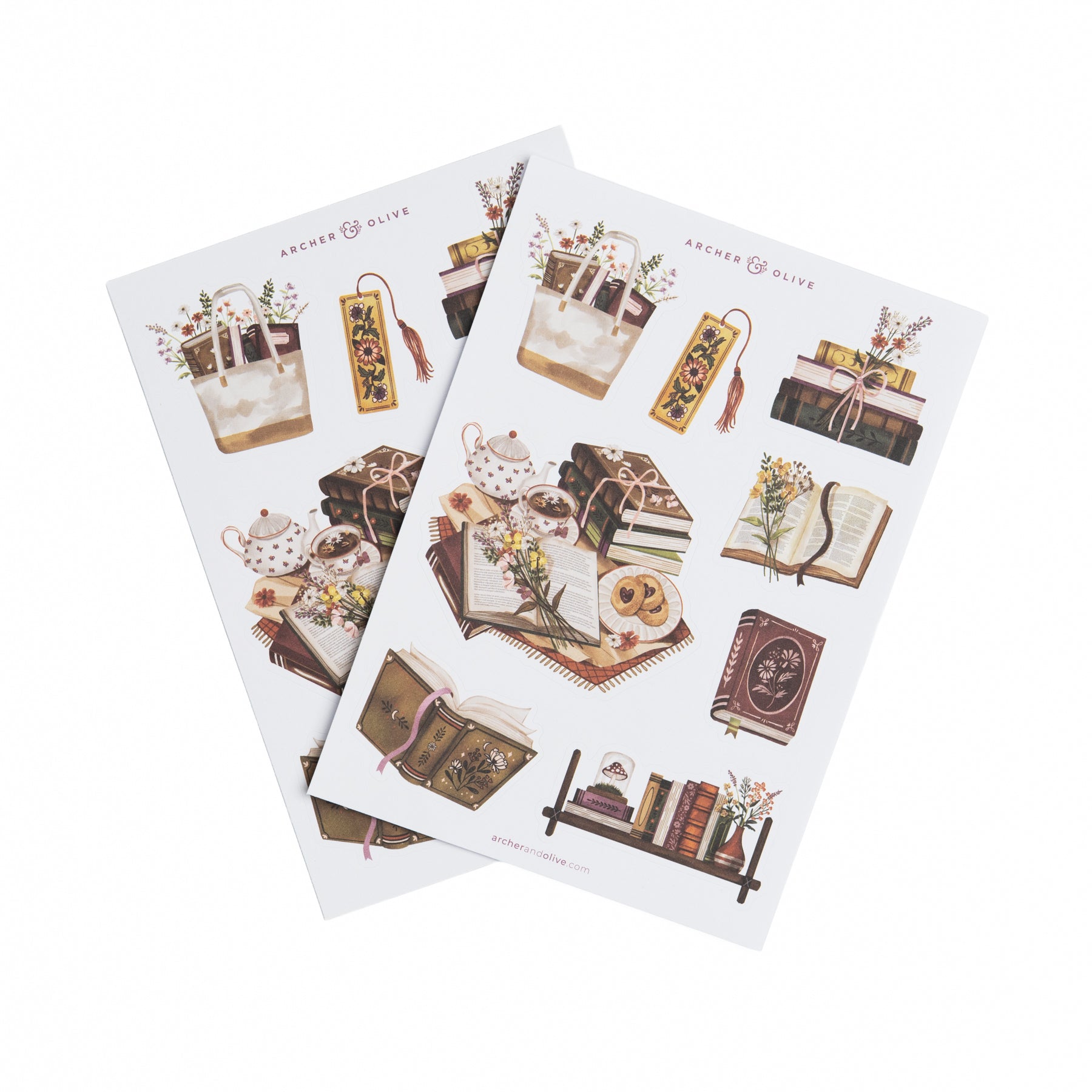 Bookshelf Sticker Set - Archer and Olive