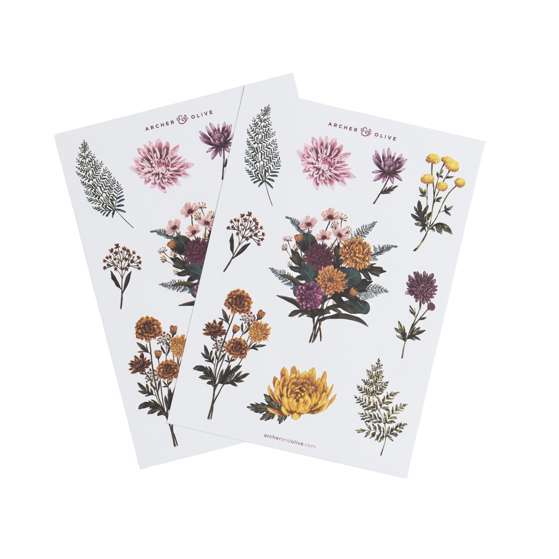Chrysanthemum Sticker Set - Archer and Olive