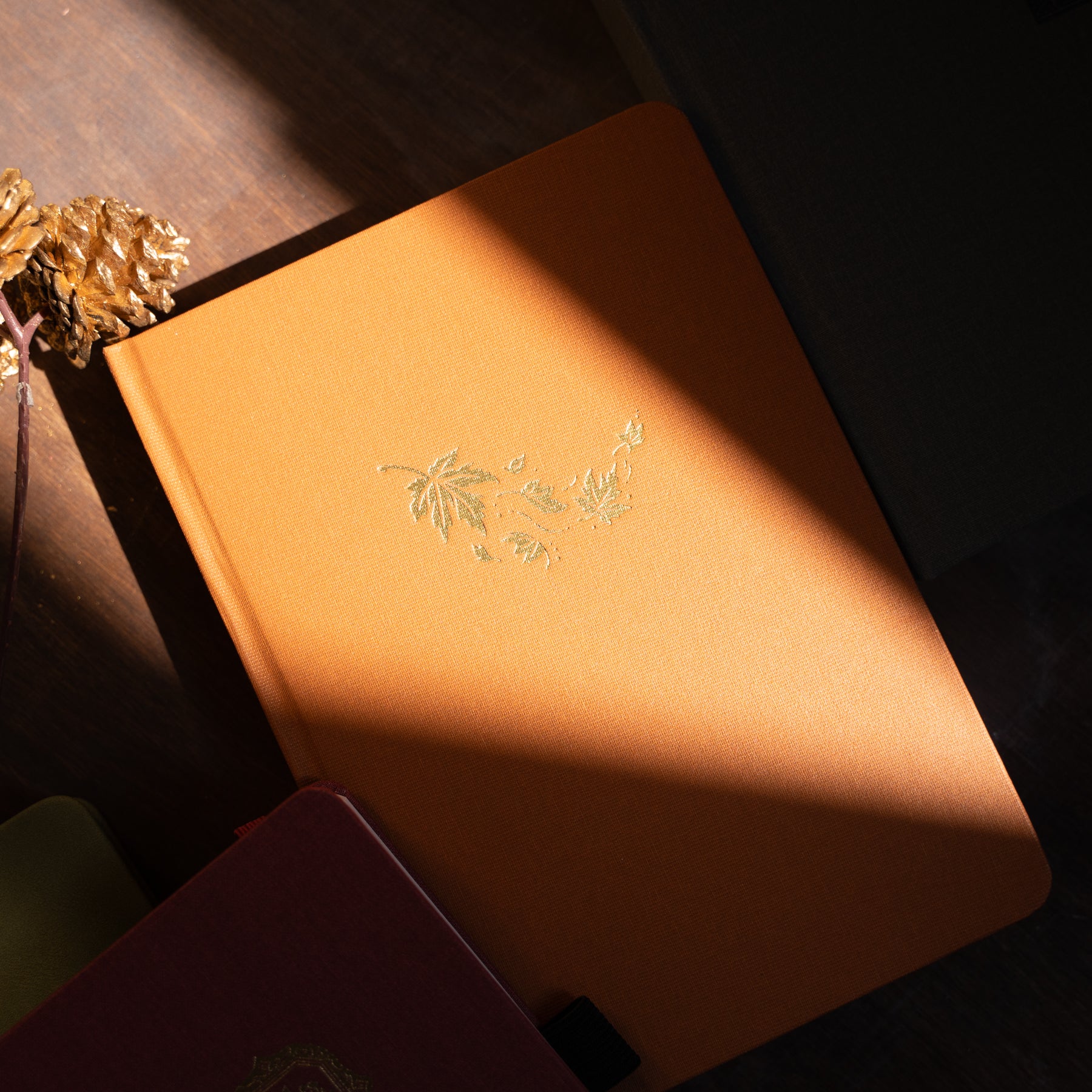 B5 Swirling Leaves: Dot Grid Notebook