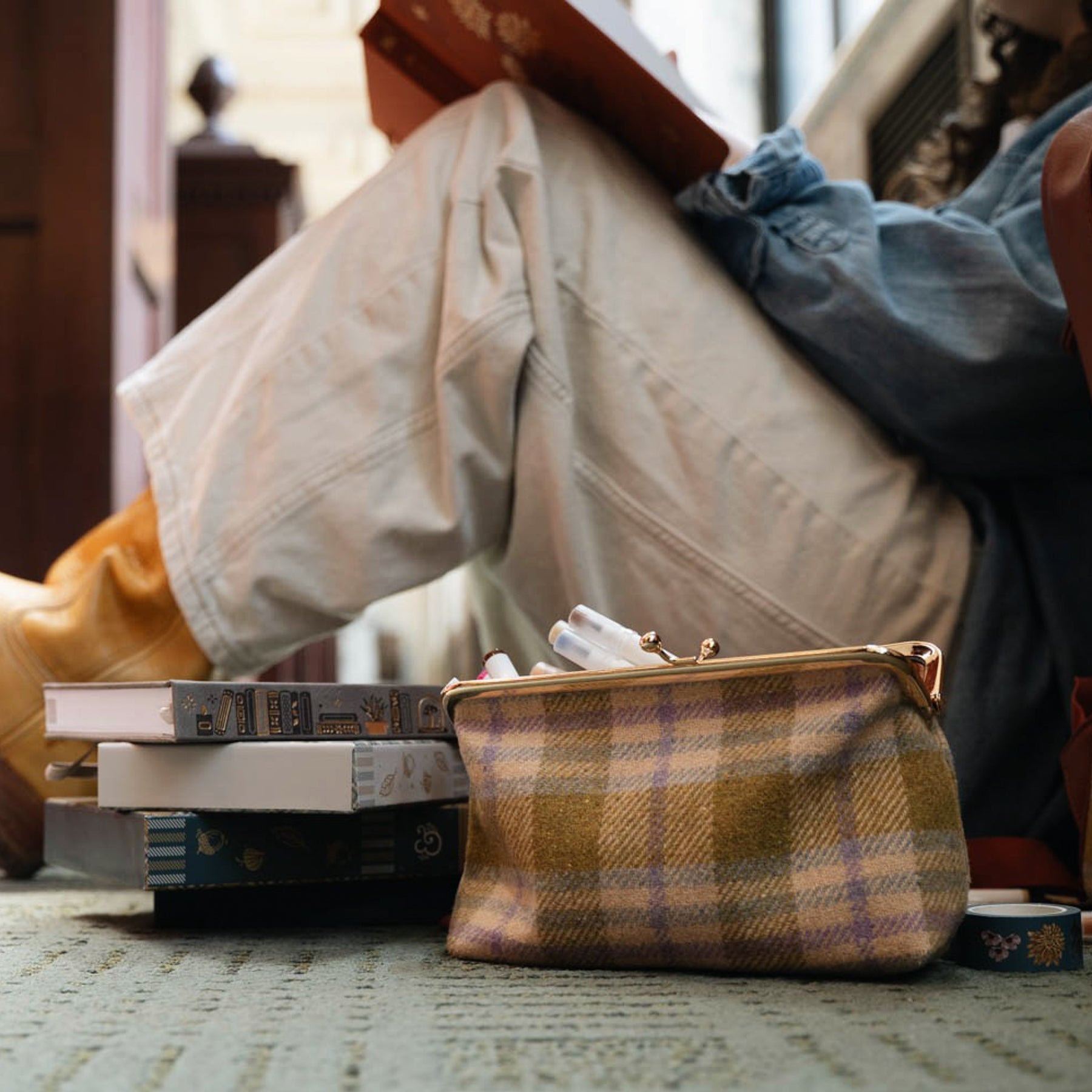 Forest Findings Plaid Kiss-Lock Pouch - Archer and Olive