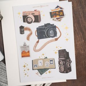 Vintage Camera Sticker Set - Archer and Olive