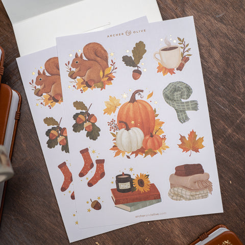 Acorns Sticker Set