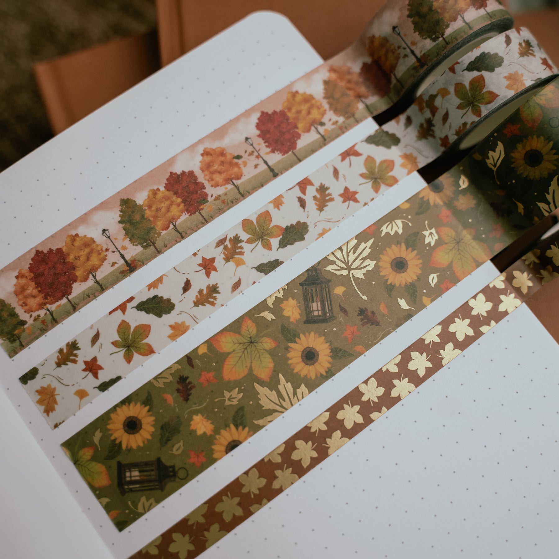 Swirling Leaves Washi Tape Set