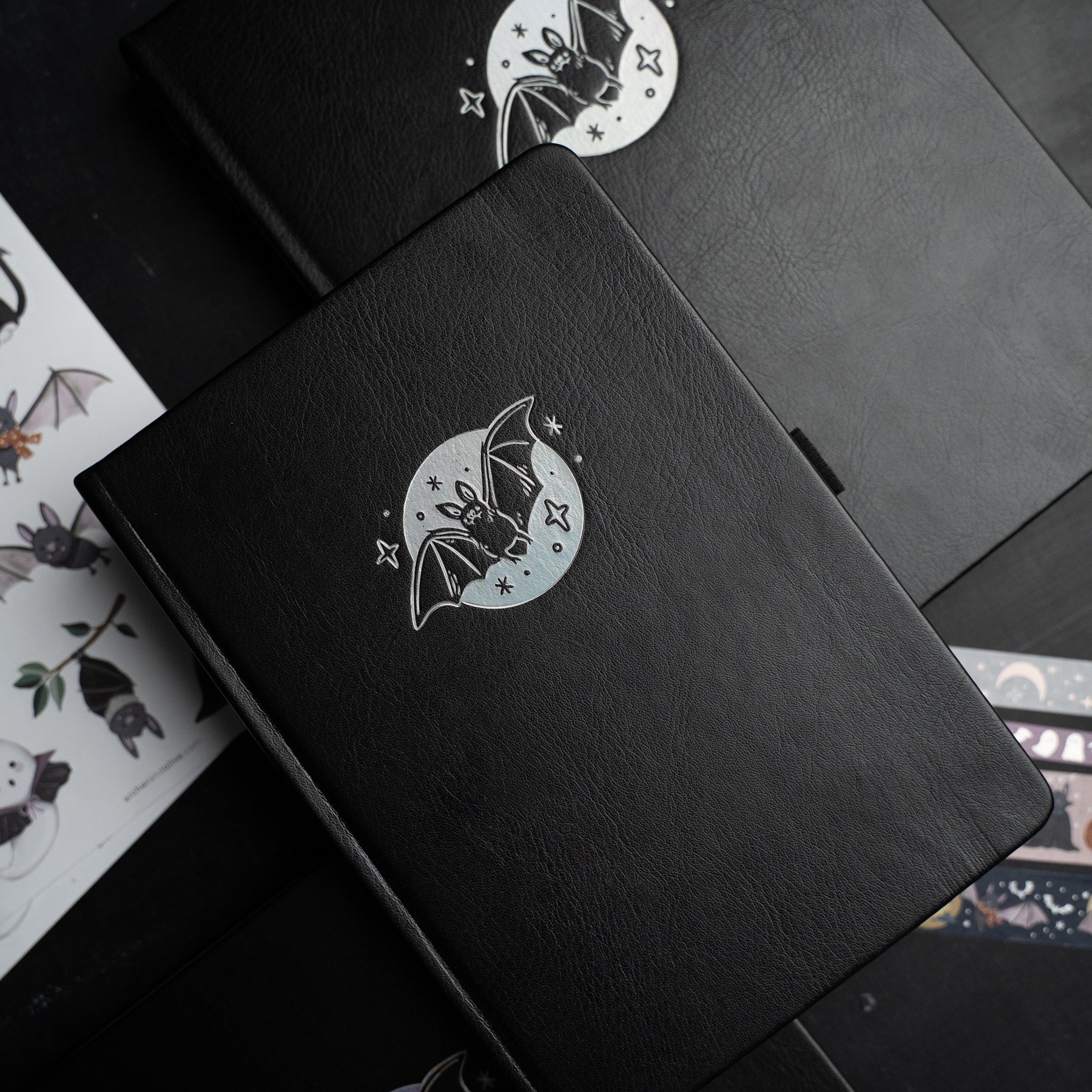 Cute Bat Dot Grid Notebook - Archer and Olive