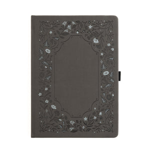 B5 Dot Grid Notebook: Midnight Floral in Gray - Archer and Olive