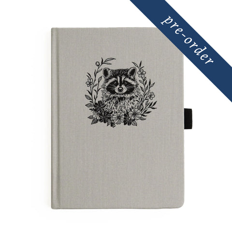 PRE-ORDER CLOSED B6 Radiant Raccoon: Dot Grid Notebook - Archer and Olive