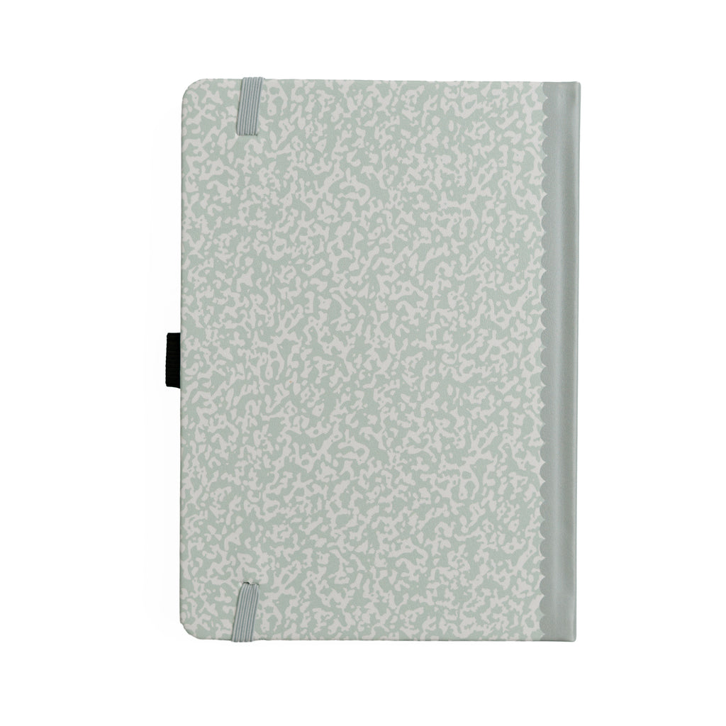 Patterned notebook on a white background
