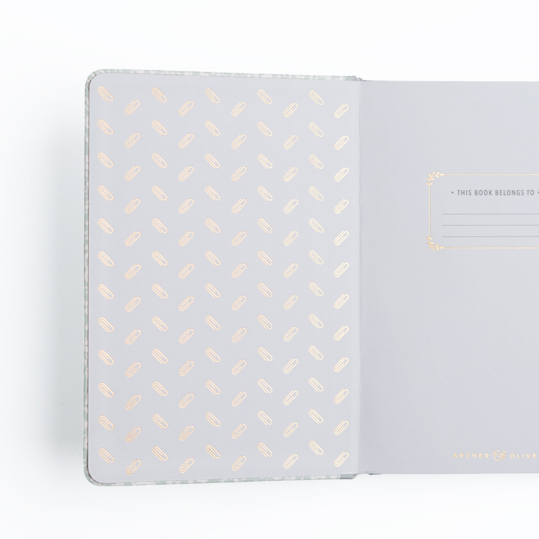 Notebook with geometric pattern on cover and back