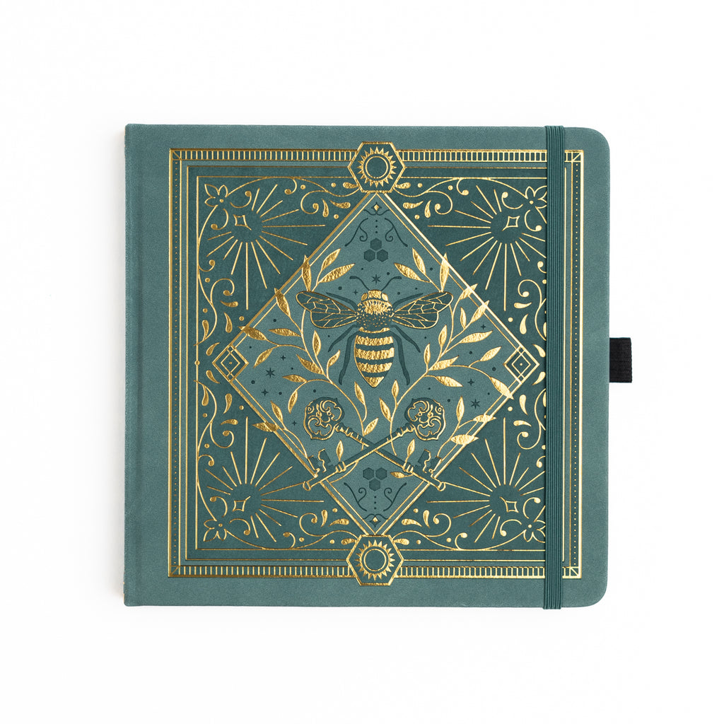 Keeper of the Bees in Soft Teal: Notebook - Archer and Olive