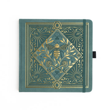 Keeper of the Bees in Soft Teal: Notebook - Archer and Olive