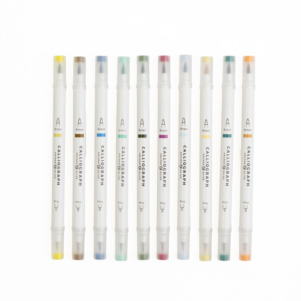 Summer Calliograph Pens - Archer and Olive