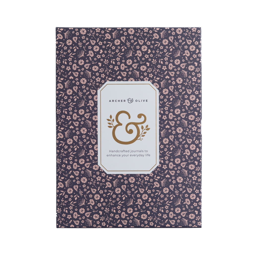 B5 Dot Grid Notebook: Midnight Floral - Archer and Olive