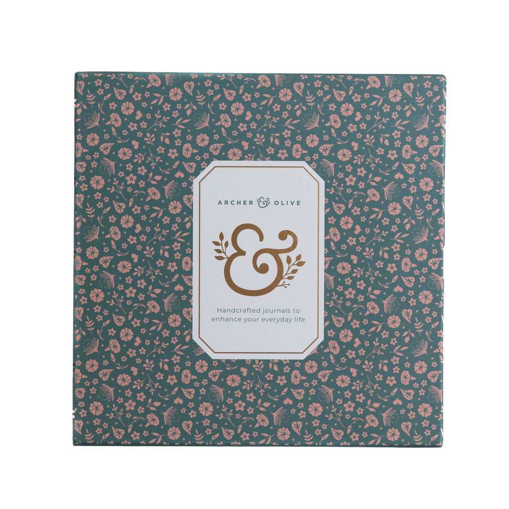 8x8 Dot Grid Notebook: Midnight Floral - Archer and Olive