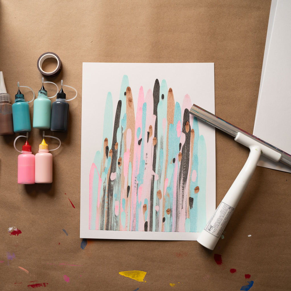 UNBOUND Abstract Scrape Art: Digital eCourse - Archer and Olive