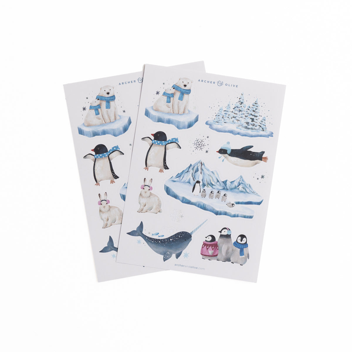 Polar Penguin Sticker Set