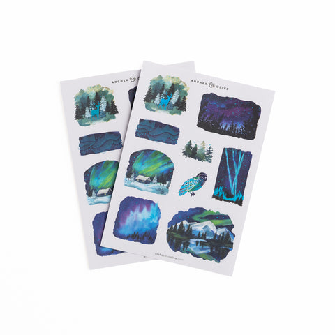 Northern Lights Sticker Set